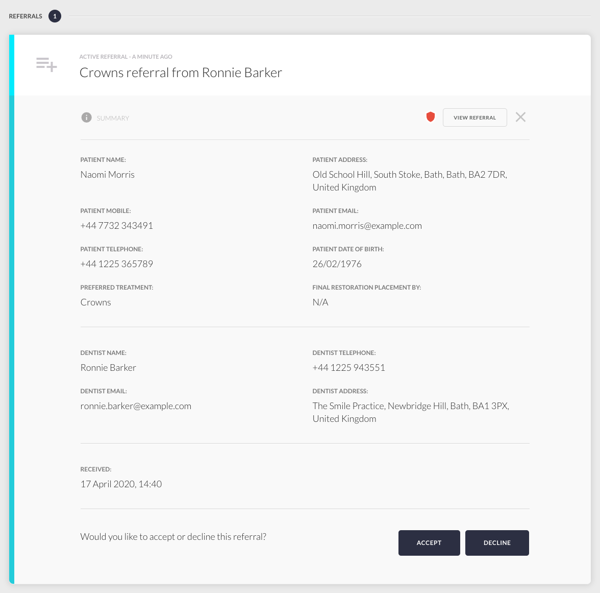 Referral information DenGro